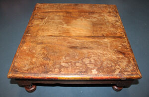 Vintage Indian Chowki Bajot Teak Wood Table Platform Patina Meditation Stool